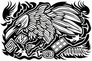 Eagle from the Mexican flag tattoo idea
