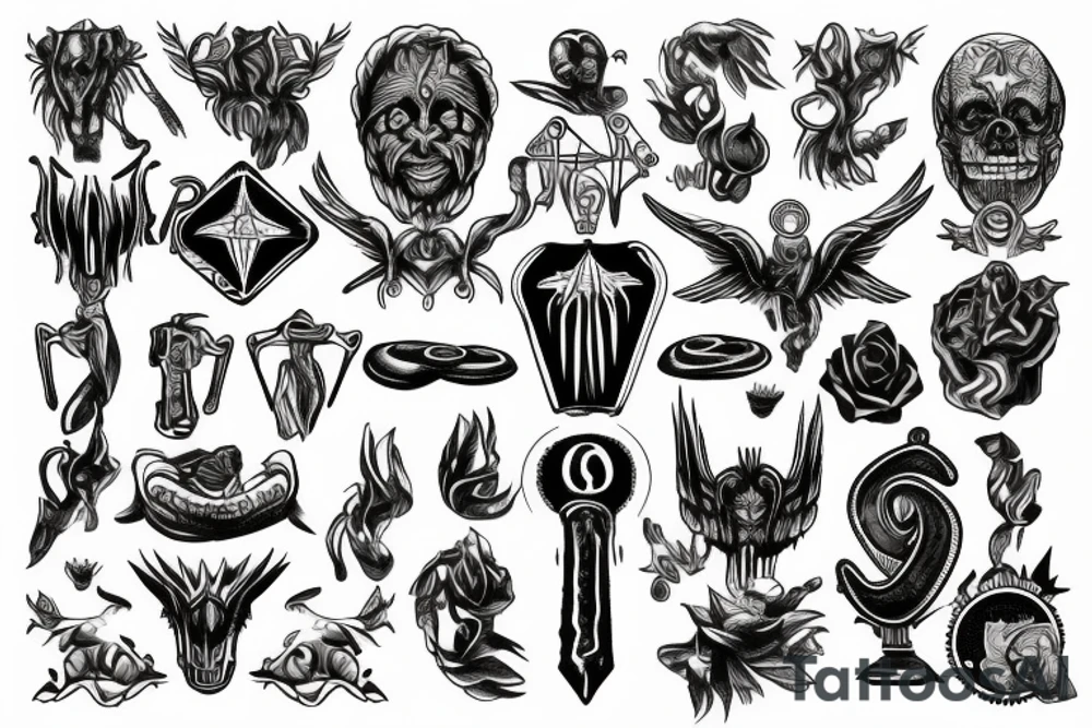 Salomons key, good and evil, balance tattoo idea