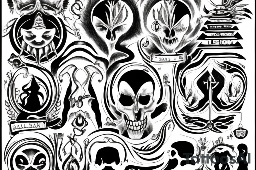Salomons key, good and evil, balance tattoo idea