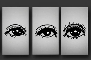 simple eye without a pupil tattoo idea