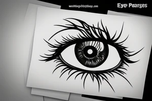 simple eye without a pupil and an iris tattoo idea