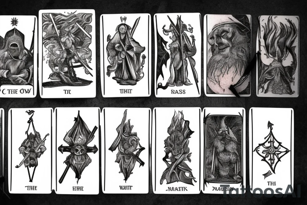 the tarot card the hermit based on dark souls tattoo idea