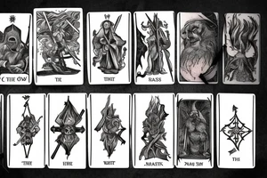 the tarot card the hermit based on dark souls tattoo idea