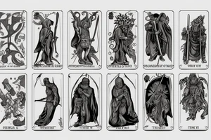 the tarot card the hermit based on dark souls tattoo idea