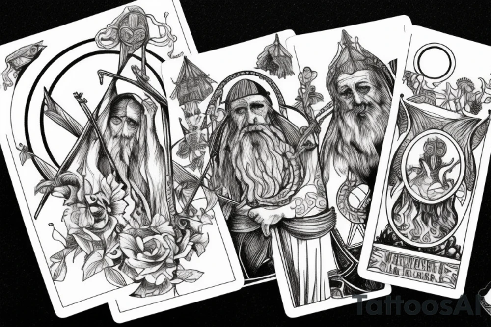 the hermit tarot card tattoo idea