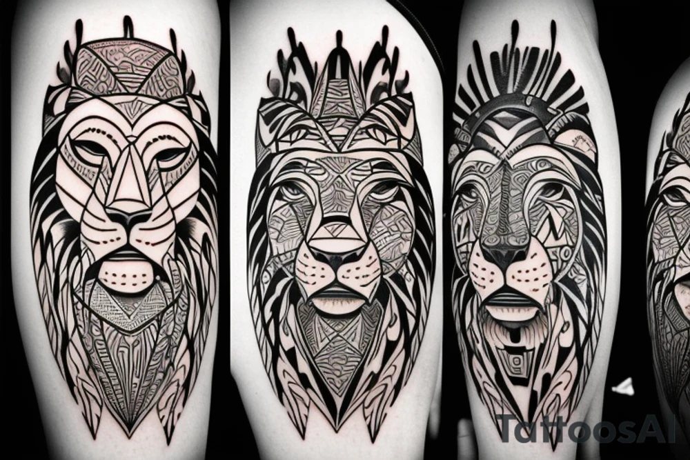 Lion king and brother bear tattoo tattoo idea