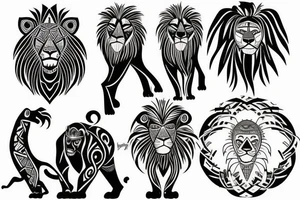 Lion king and brother bear tattoo tattoo idea