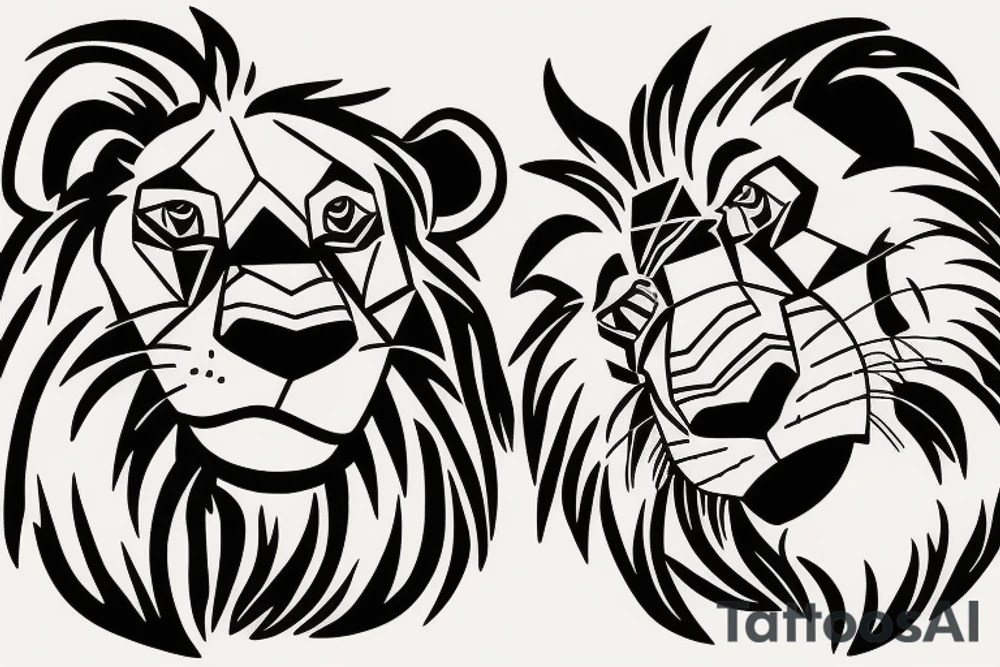 Lion king and brother bear Disney tattoo idea