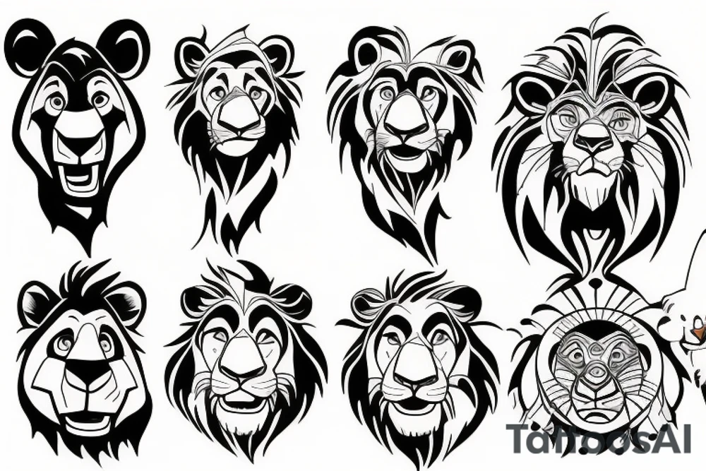 Lion king and brother bear Disney tattoo idea