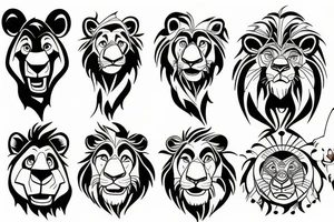 Lion king and brother bear Disney tattoo idea