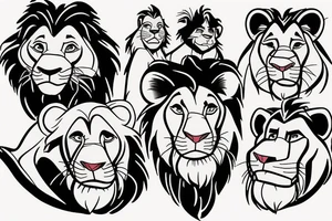 Lion king and brother bear Disney tattoo idea