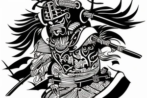 Harakiri samurai tattoo idea | TattoosAI