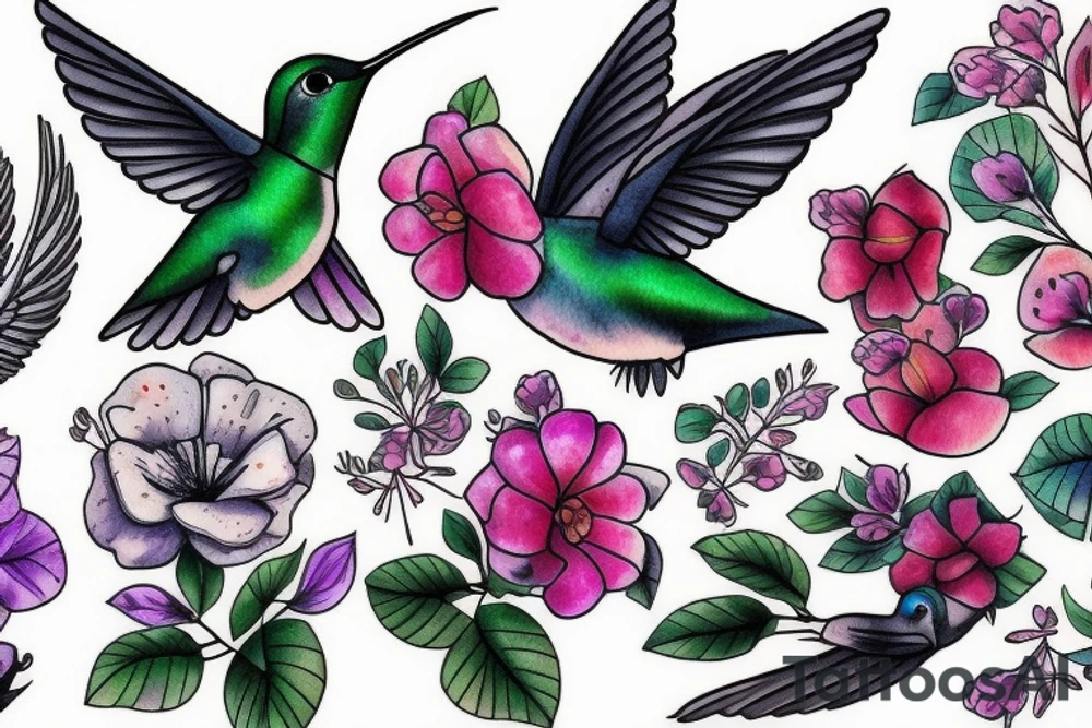 Hummingbird tattoo idea