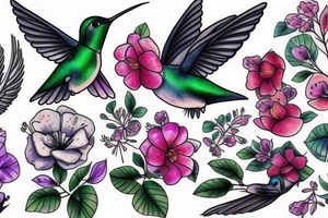 Hummingbird tattoo idea