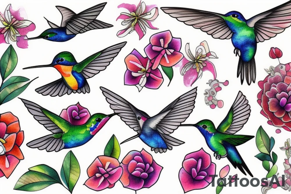 Hummingbird tattoo idea