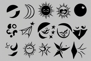 Sun and moon tattoo idea