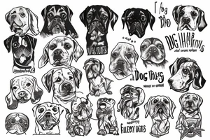 The dog holds his hand tattoo idea