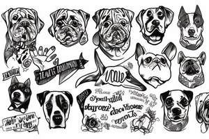 The dog holds his hand tattoo idea