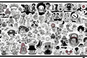 One piece anime, pokemon, zelda tattoo idea