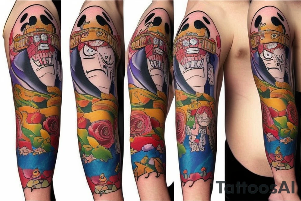 one piece sleeve tattoo tattoo idea