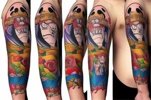 one piece sleeve tattoo tattoo idea