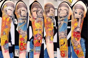 one piece sleeve tattoo tattoo idea