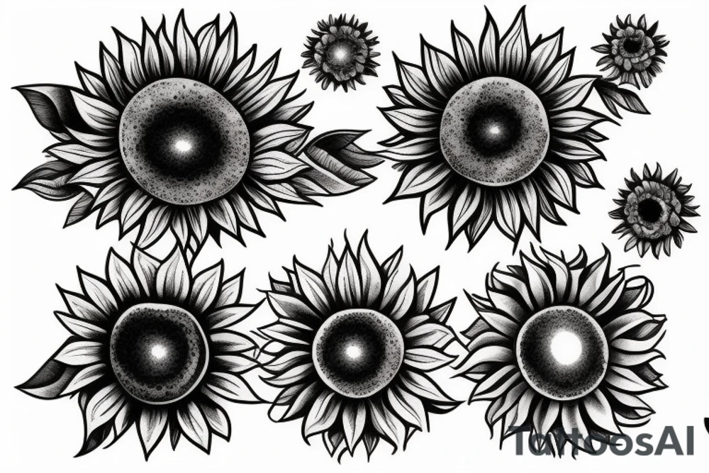 Sun with strings tattoo idea