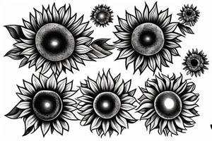 Sun with strings tattoo idea