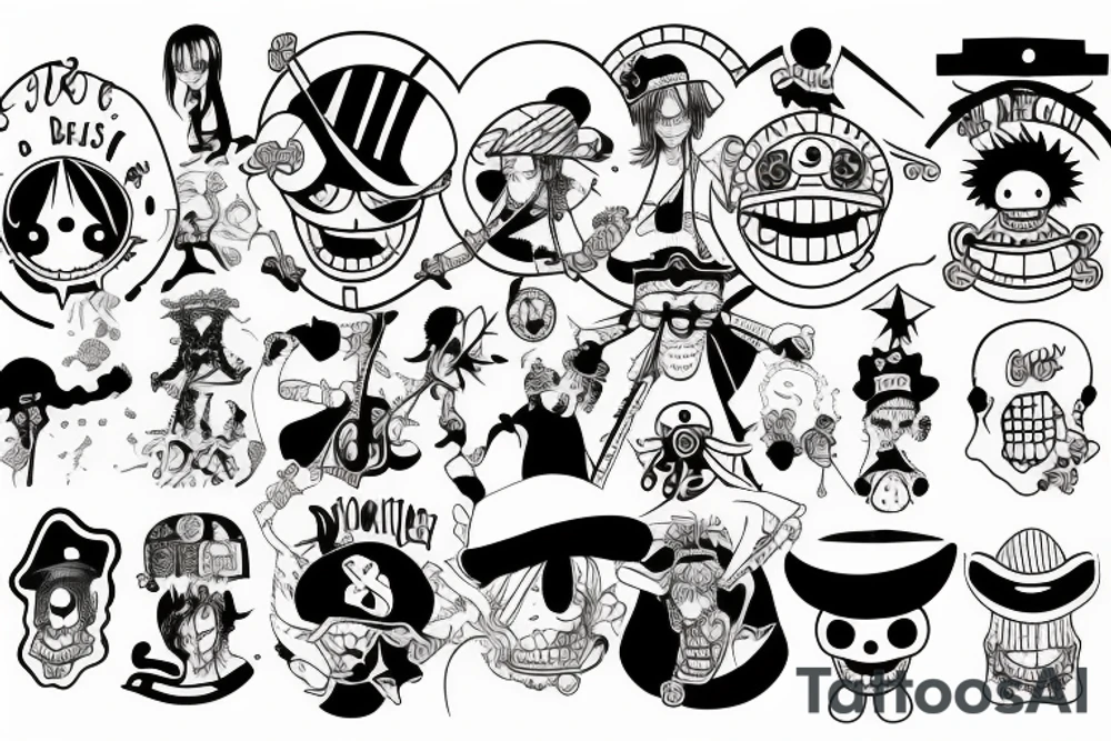 one piece sleeve tattoo tattoo idea