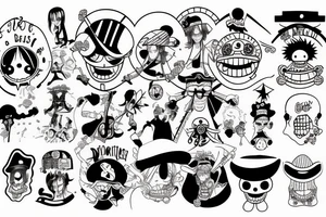 one piece sleeve tattoo tattoo idea