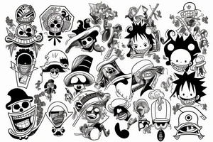 one piece sleeve tattoo tattoo idea