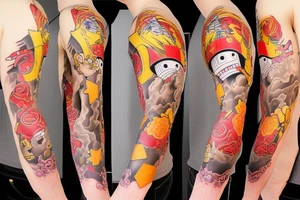 one piece sleeve tattoo tattoo idea