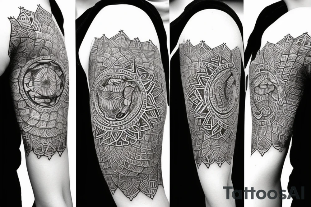 Elephant star tattoo idea