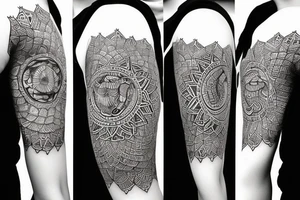 Elephant star tattoo idea
