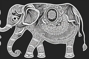 Elephant star tattoo idea