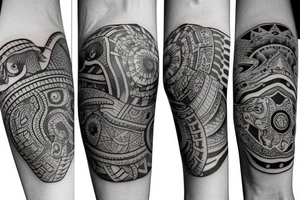 elephant stars tattoo idea