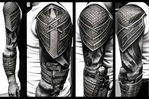 armor, knight, war, fight tattoo idea