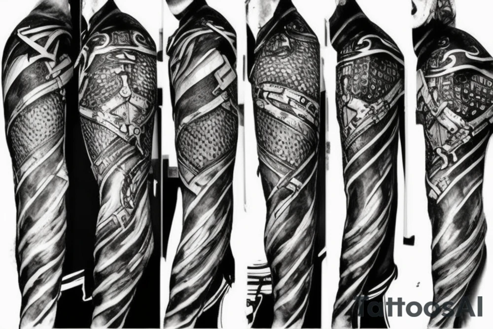 armor, knight, war, fight tattoo idea