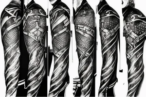 armor, knight, war, fight tattoo idea
