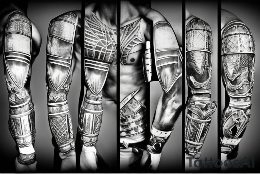 armor, knight, war, fight, roman tattoo idea