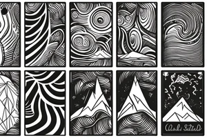 Curvy mountain range bicep band tattoo idea