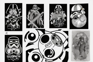 Star Wars, Pokémon, Harry Potter tattoo idea