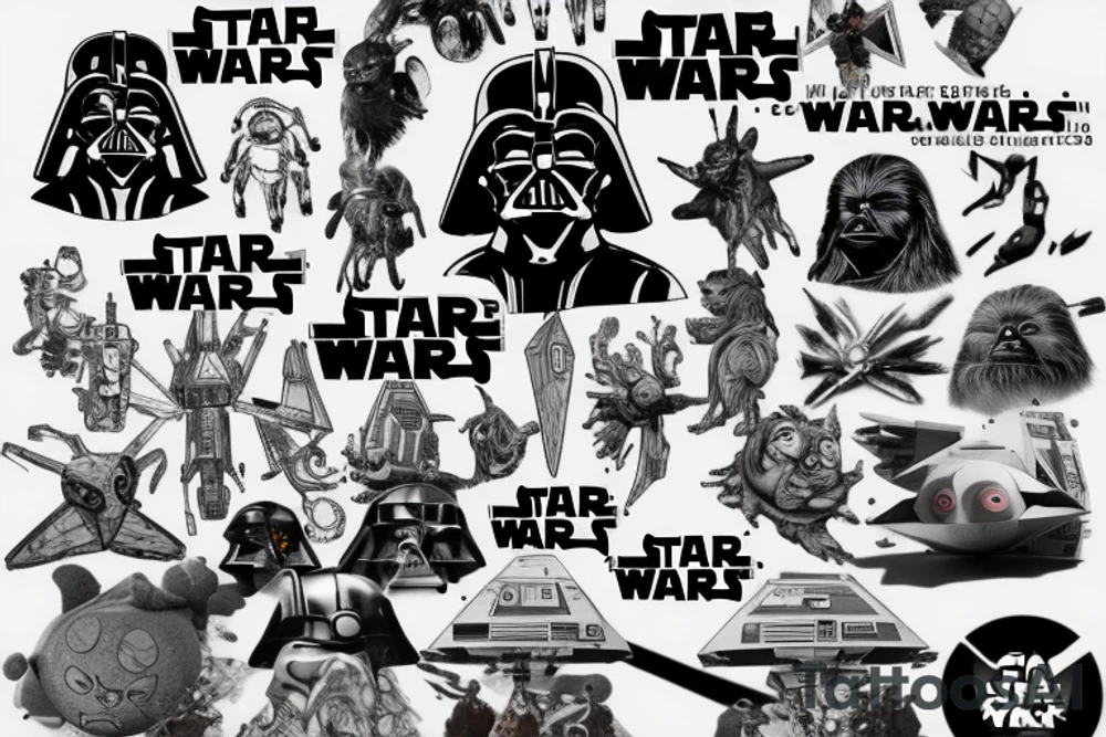 Star Wars, Pokémon, Harry Potter tattoo idea