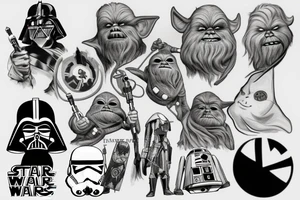 Star Wars, Gengar, Harry Potter tattoo idea