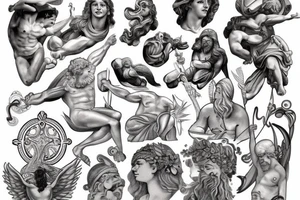 greek, gods, tattoo idea
