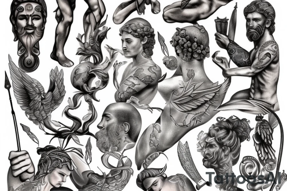 greek, gods, tattoo idea