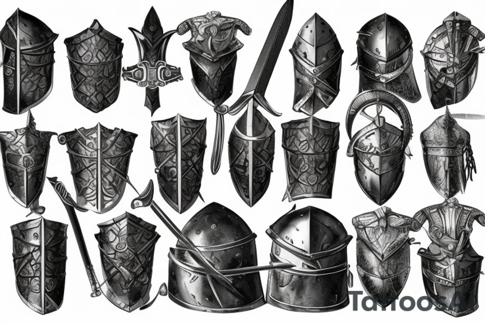 Armor, Roman, Warrior, Knight, Sword, Fight, Plate, Latin tattoo idea