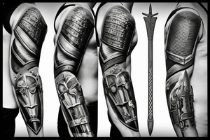 Armor, Roman, Warrior, Knight, Sword, Fight, Plate, Latin tattoo idea
