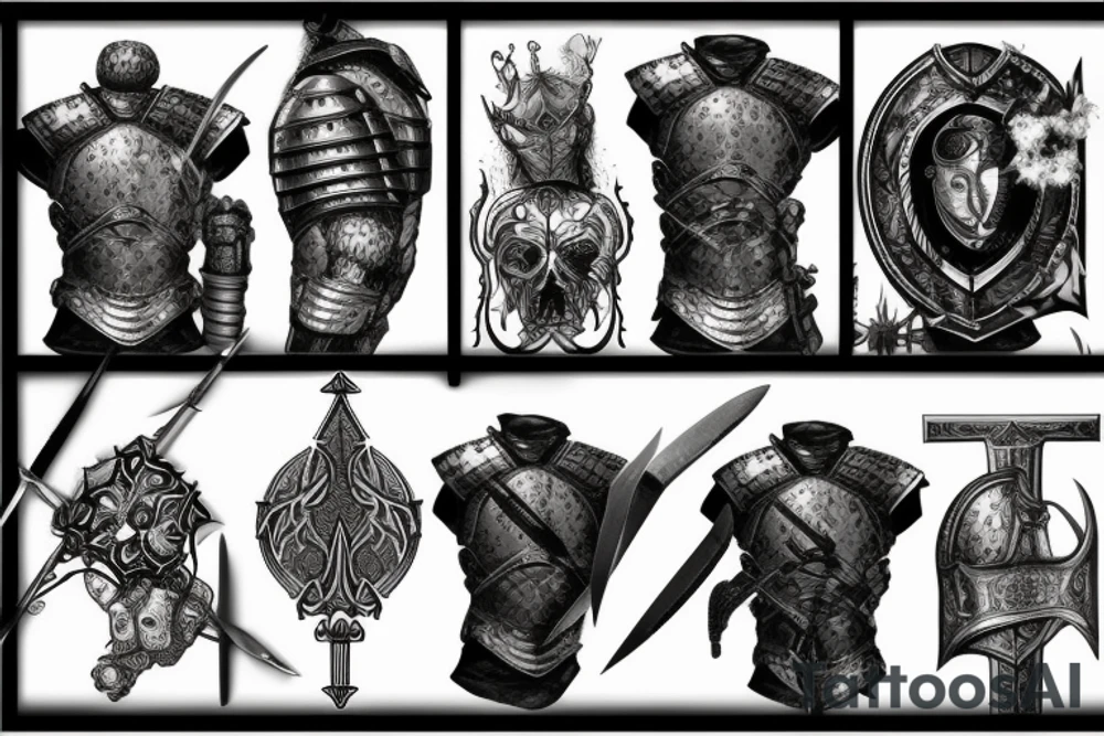 Armor, Roman, Warrior, Knight, Sword, Fight, Plate, Latin tattoo idea