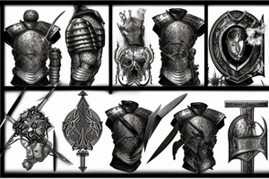 Armor, Roman, Warrior, Knight, Sword, Fight, Plate, Latin tattoo idea